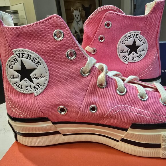 Converse Chuck 70 Plus Hi Oopsi Pink Egret Black Women's Size 8 Sneaker NEW - Picture 1 of 10